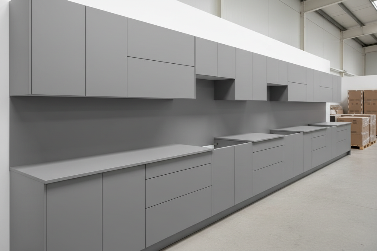 grey kitchen cabinets