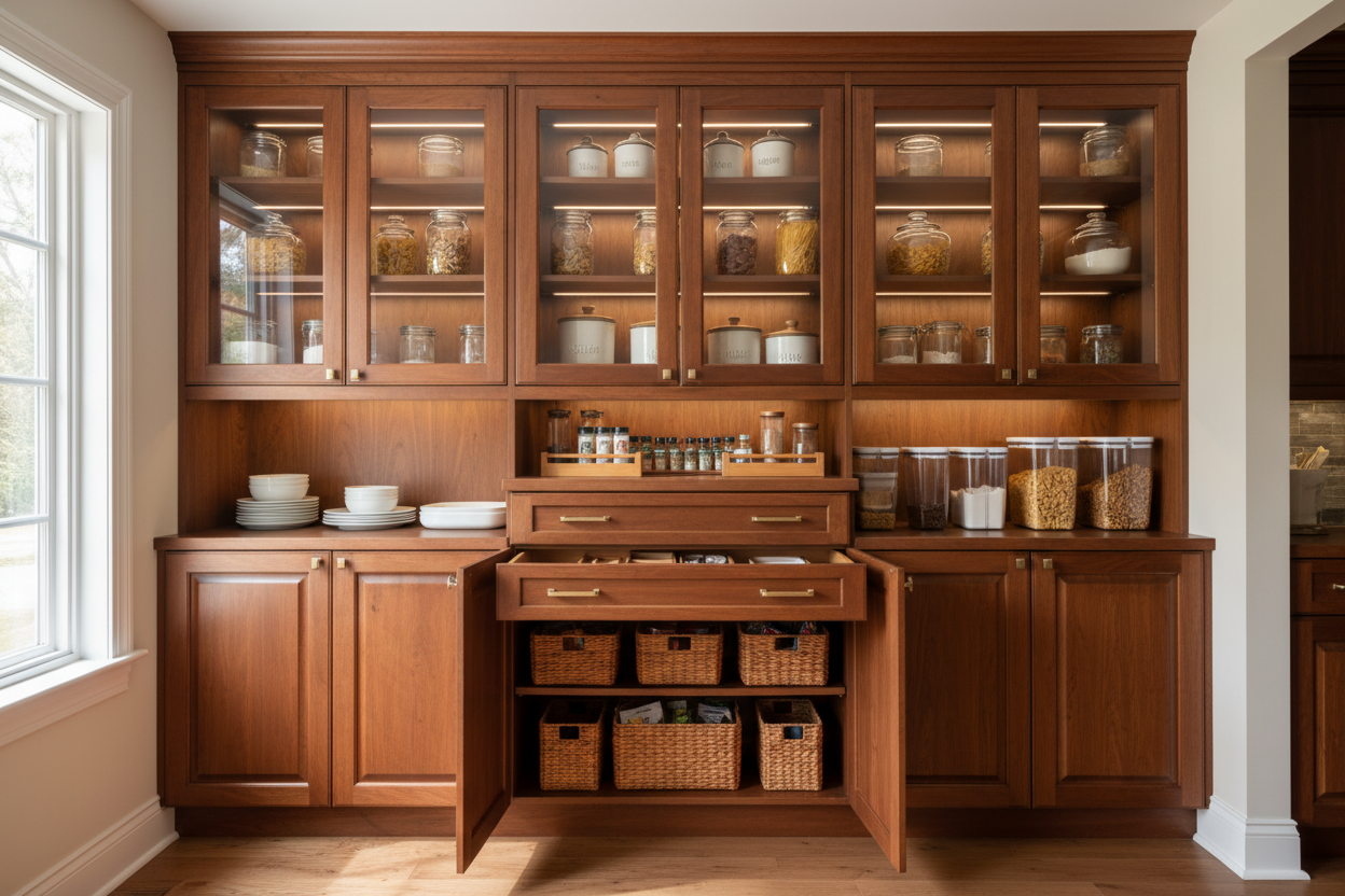 The Benefits of Installing a Custom Kitchen Pantry Cabinet: Organization, Style & Efficiency